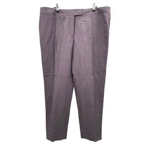 Anne Klein Womens Grey Linen Blend Wide Leg Pants Trousers Size 16 Plus Size New